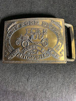 Vintage 1970s Henry Ford Detroit Model T Advertisement Brass Belt Buckle