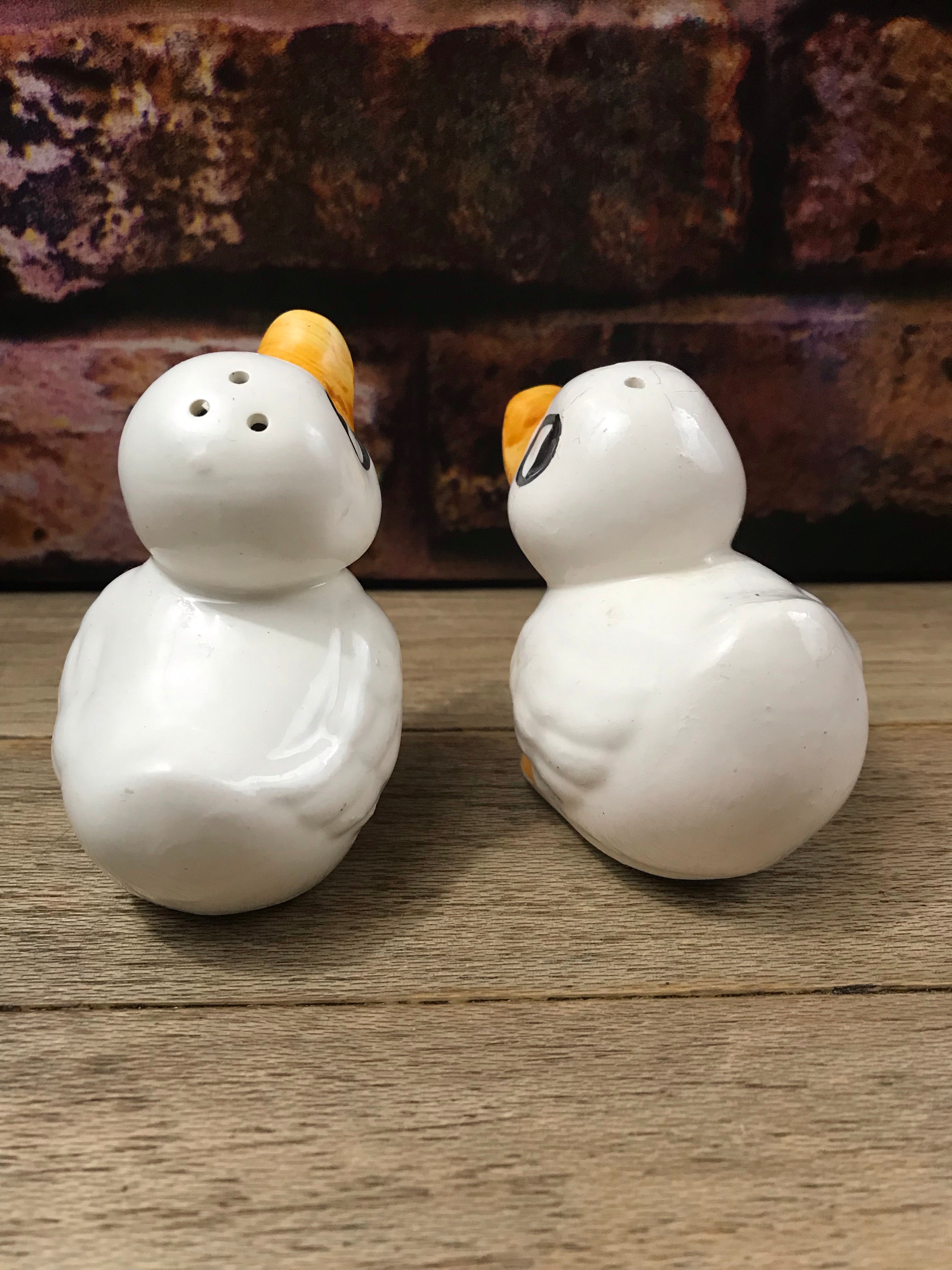 Vintage Ceramic Quacking Ducks Salt & Pepper Shaker Set